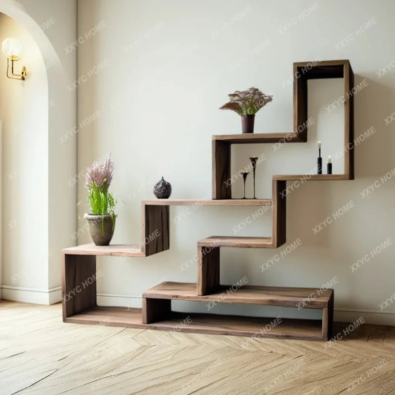

A Wind Bogu Frame Solid Wood Duobao Pavilion Shelf Bogu Frame Tea Room Study Storage Frame