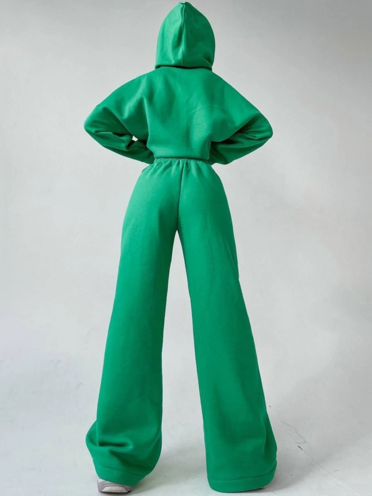 Women's Loose Hoodie Wide Leg Pants Two-Piece Set Autumn Winter New Arrival Casual Comfortable Faion Outfit with kets