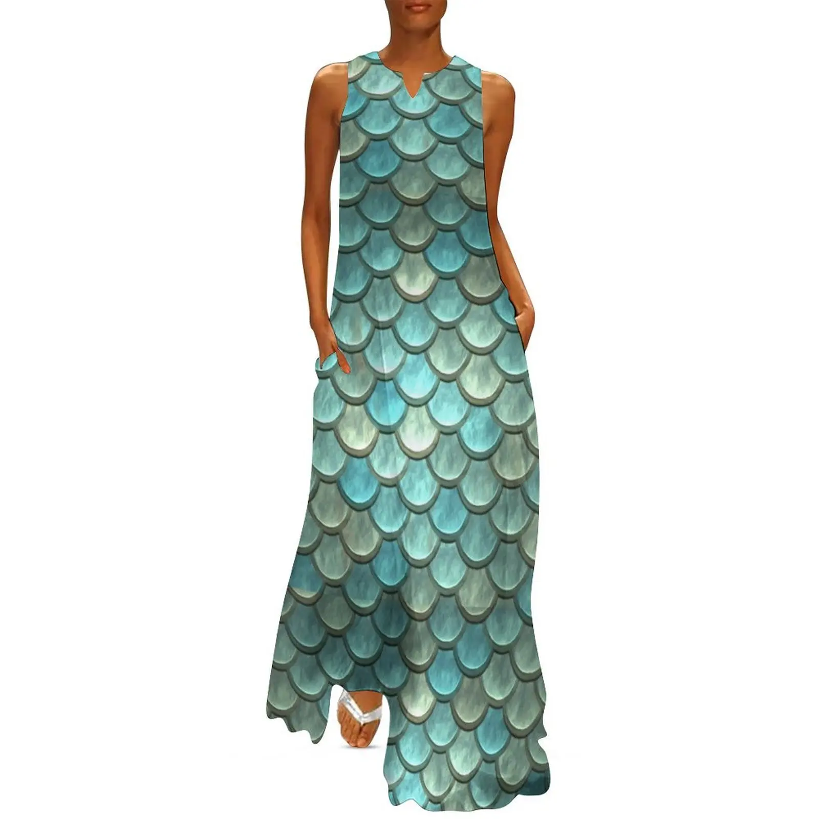 

Fish Scale Armor Realistic Long Dress women"s evening dress 2024 dresses for woman