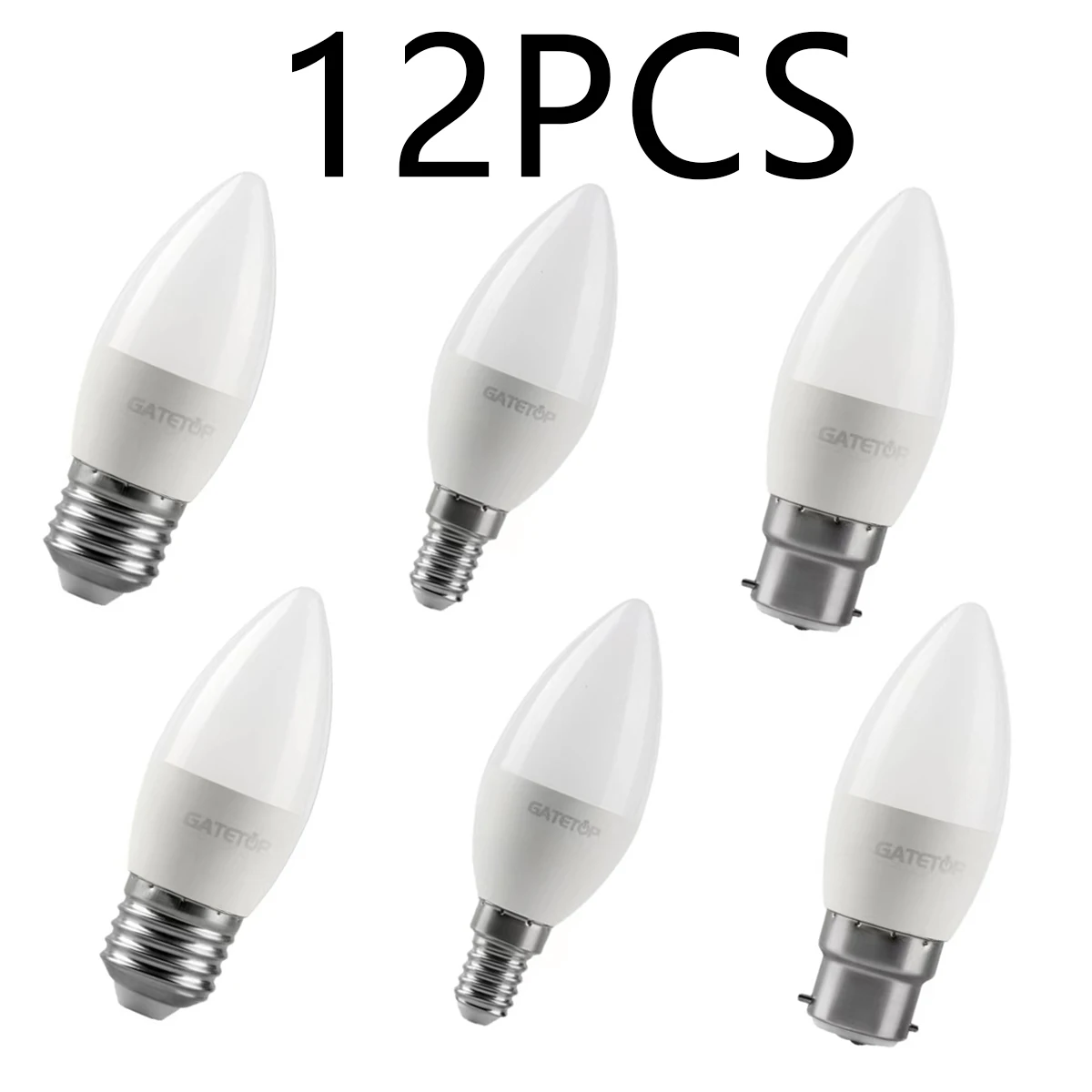 

12Pcs 220V Led Bulb C37 3W-7W E27 B22 E14 Warm White Day White Cold White Lamp For Home Decoration