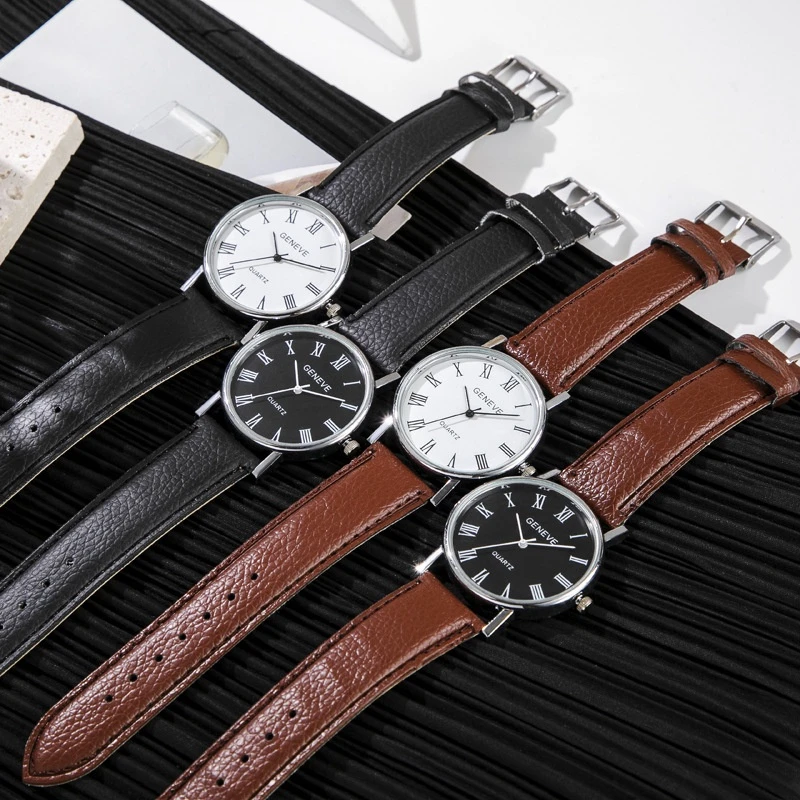 【Ready Stock】Kegllect Simple Roman Numerals Men Watch Casual Belt Men Quartz Watches