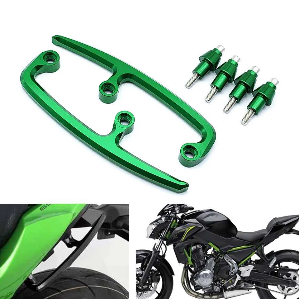 

Fits for Kawasaki Z650 Ninja 650 ABS KRT EX650 Ninja650 2017-2024 Motorcycle Rear Seat Grab Handle Set Rail Bars Bracket Kits