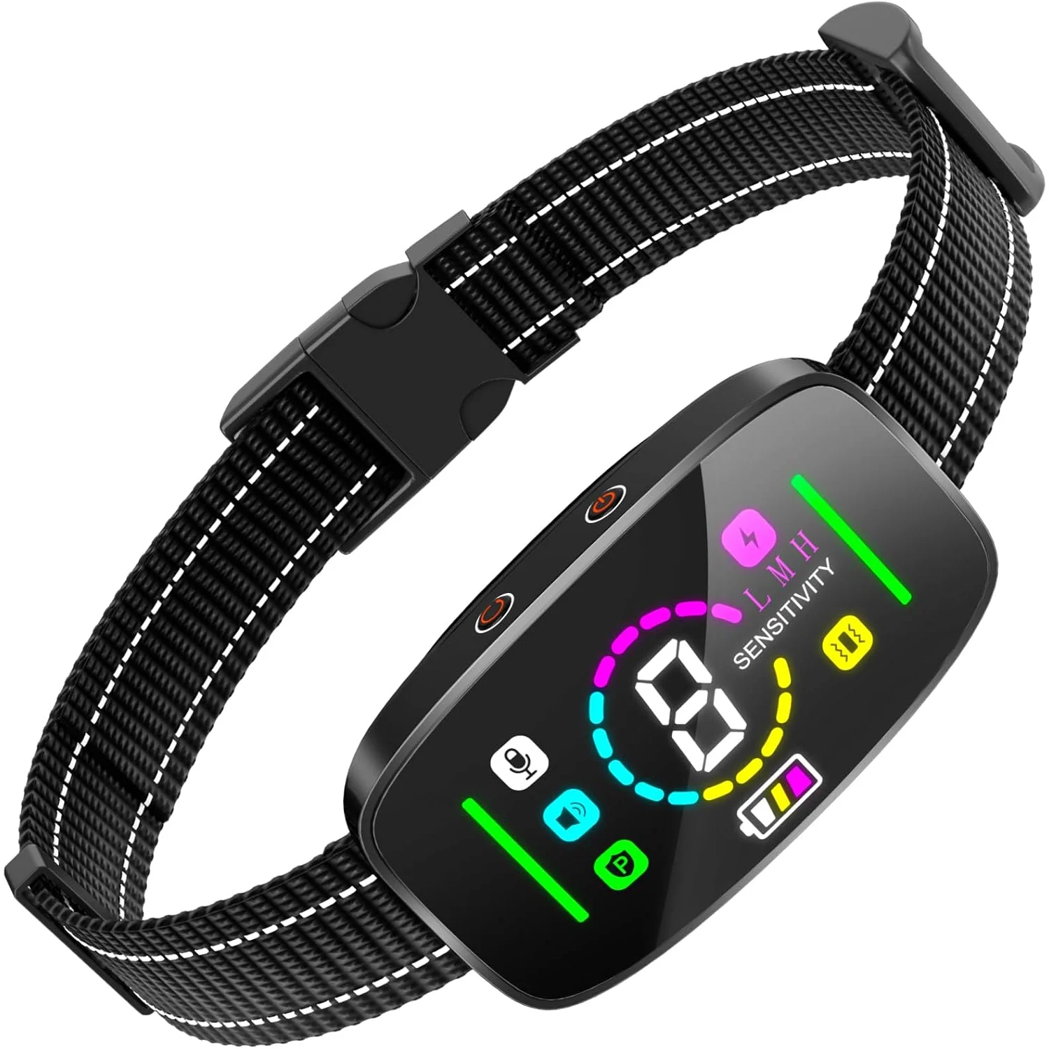 

Dog Bark Collar Ultrasonic AI Technology 8 Sensitivity Levels Traning Shock Collar Small Medium Large Dogs 4 Training Modes IP67