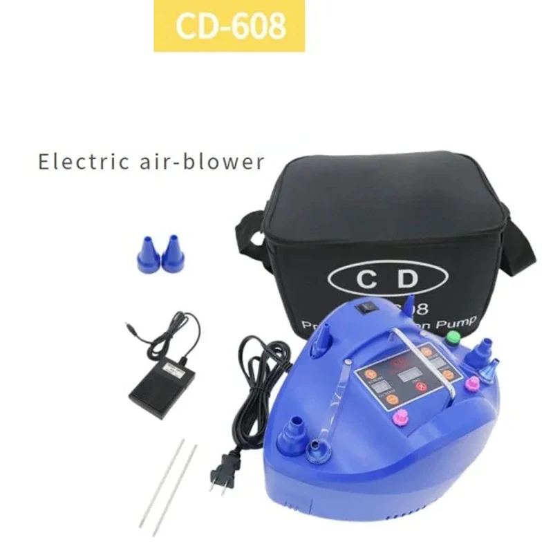 CD-608 220V ไฟฟ้าความแม่นยำปั๊มบอลลูนเชิงปริมาณ Inflator บอลลูนดิจิตอลเคาน์เตอร์จับเวลาสวิทช์เท้า
