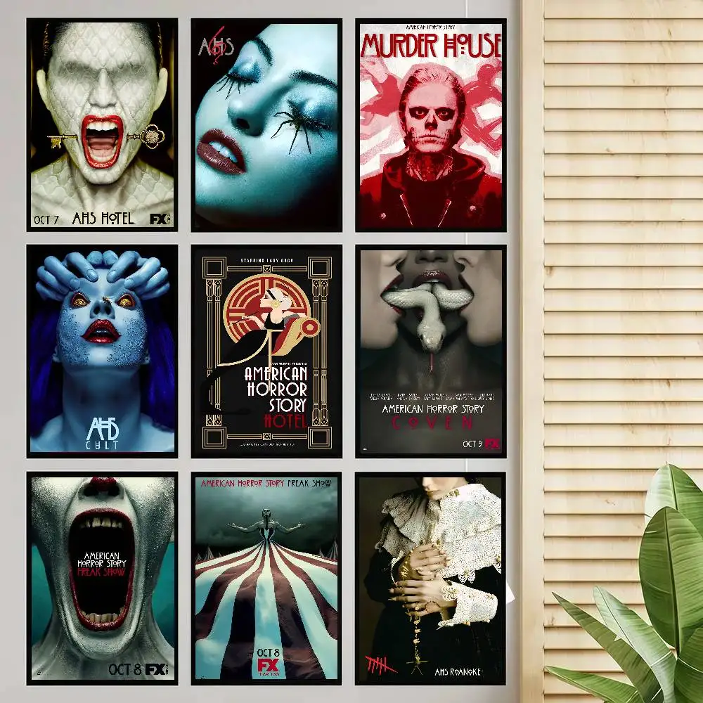Pôster Clássico de Drama Americano 'American Horror Story' Arte Autoadesiva para Decoração de Paredes de Entrada de Casa ou Restaurante