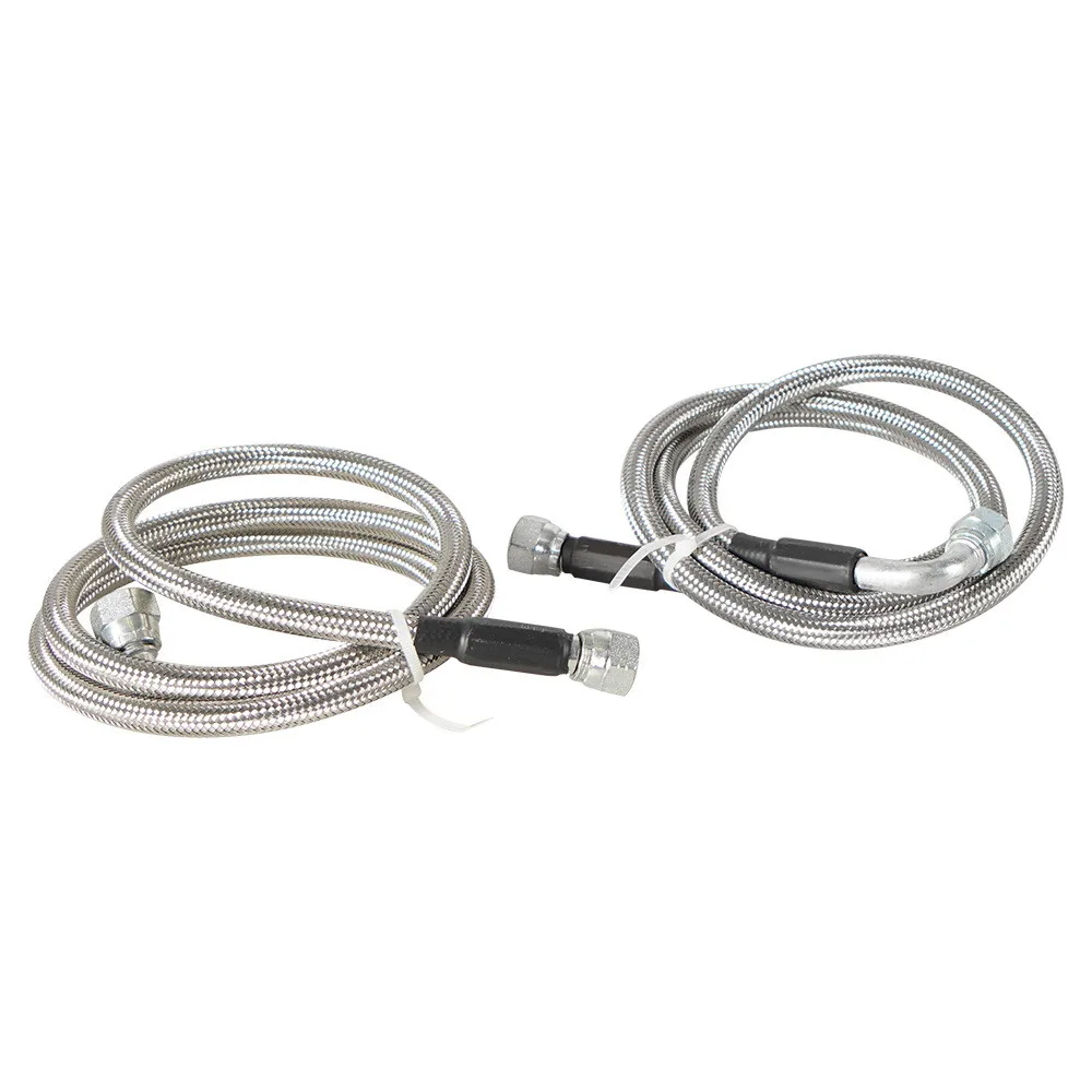 6AN Stainless Steel Braided Transmission Cooler Hose Line Fittings for Ford TH350 700R4 TH400