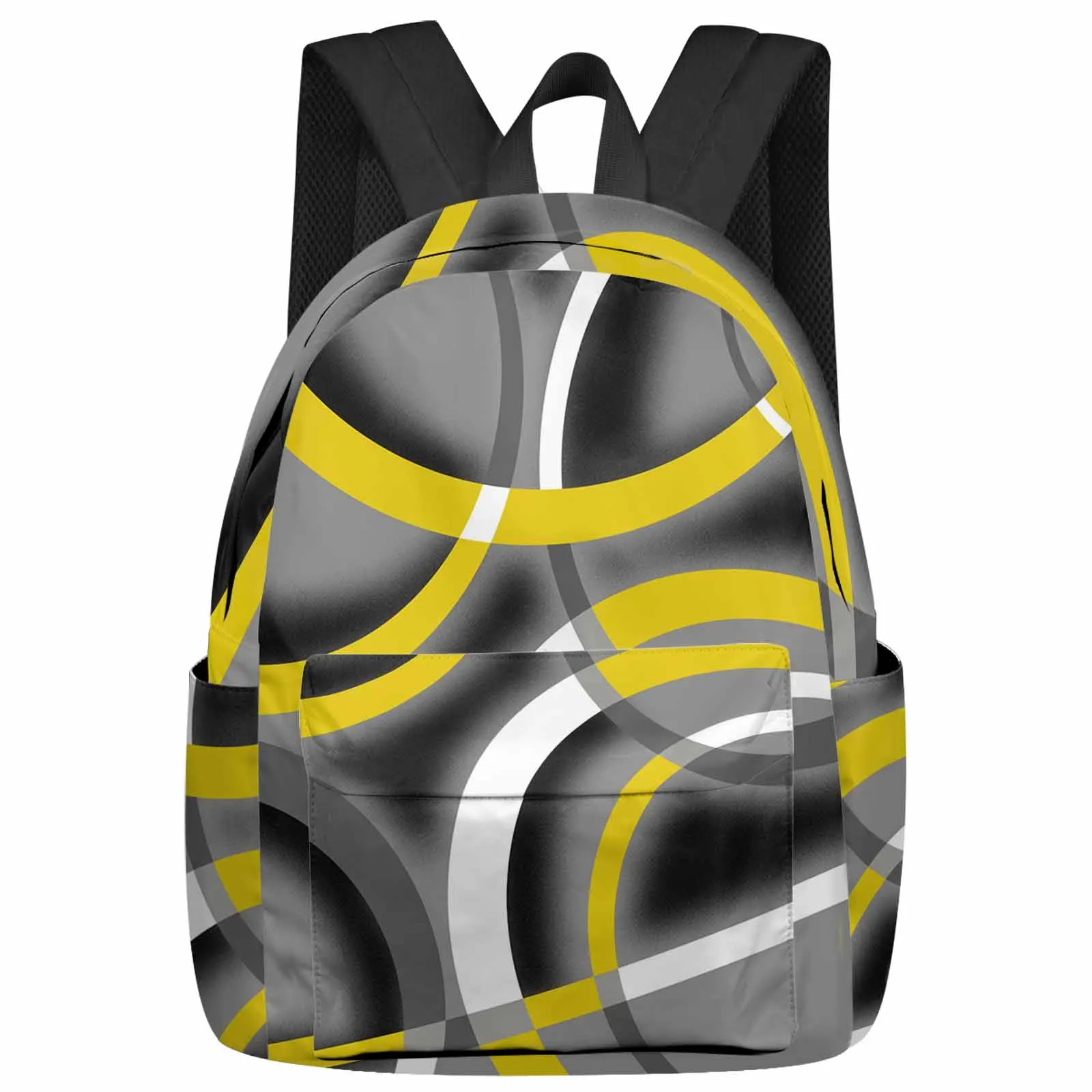

Modern Abstract Lines Circle Backpack School Bags for Teenagers Students Laptop Bag Women's Casual Travel Backpack