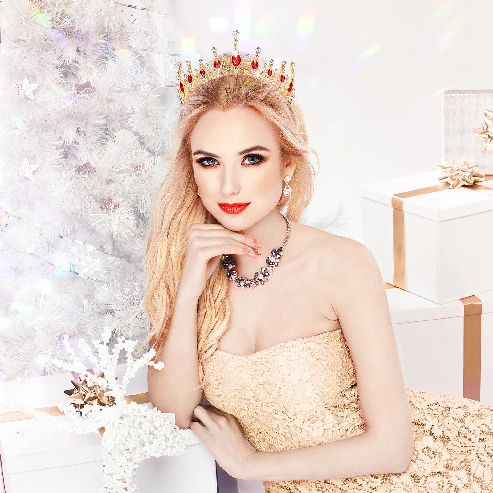 Rhinestone Wedding Crown Tiara Bridal Headband Crown Bridal Hair Accessories Engagement Women Headdress