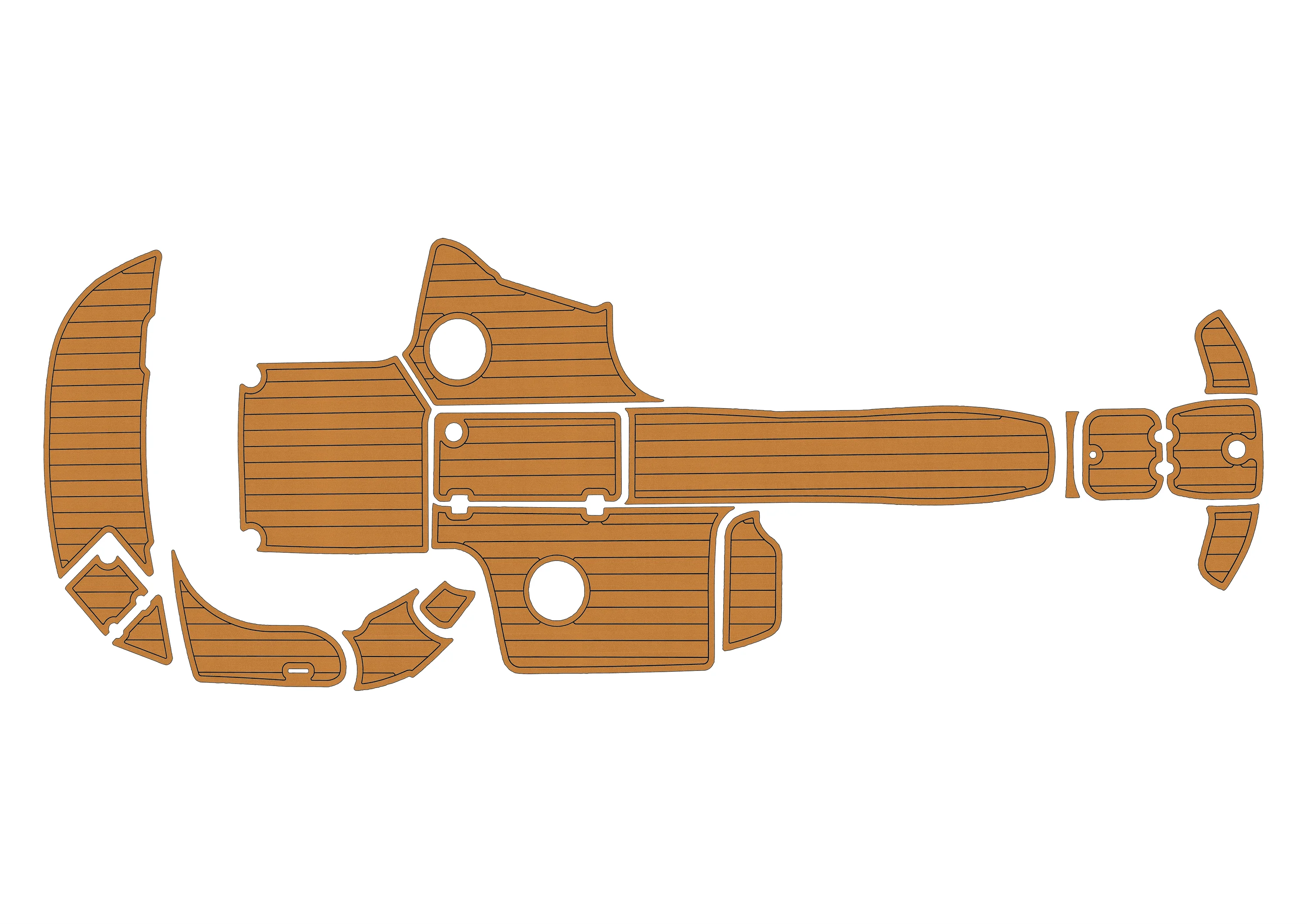 

Нескользящий коврик из морского искусственного тикового EVA -2005-2007 Chaparral 216 Sunesta, самоклеящаяся подкладка для палубы лодки 1/4 дюйма (6 мм) для кокпита и палубы