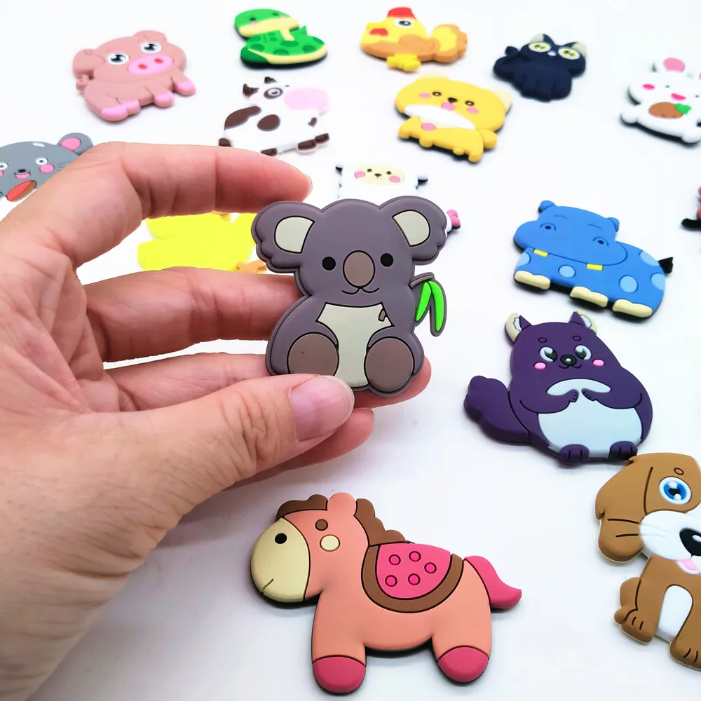 2024 New Animal Fridge Magnets for Kids Cute Magnets for Refrigerator Children Learning Toys PVC Magnetic Sticker Zoo Animals