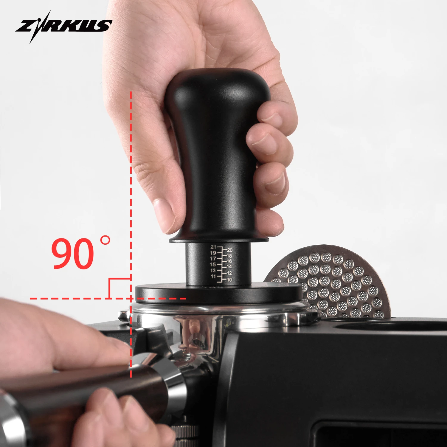ZIRKUS Coffee Tamper 30lb Constant Pressure Calibrated Double Spring 51mm 53mm 58mm Breville Espresso Accsesories Barista Tools