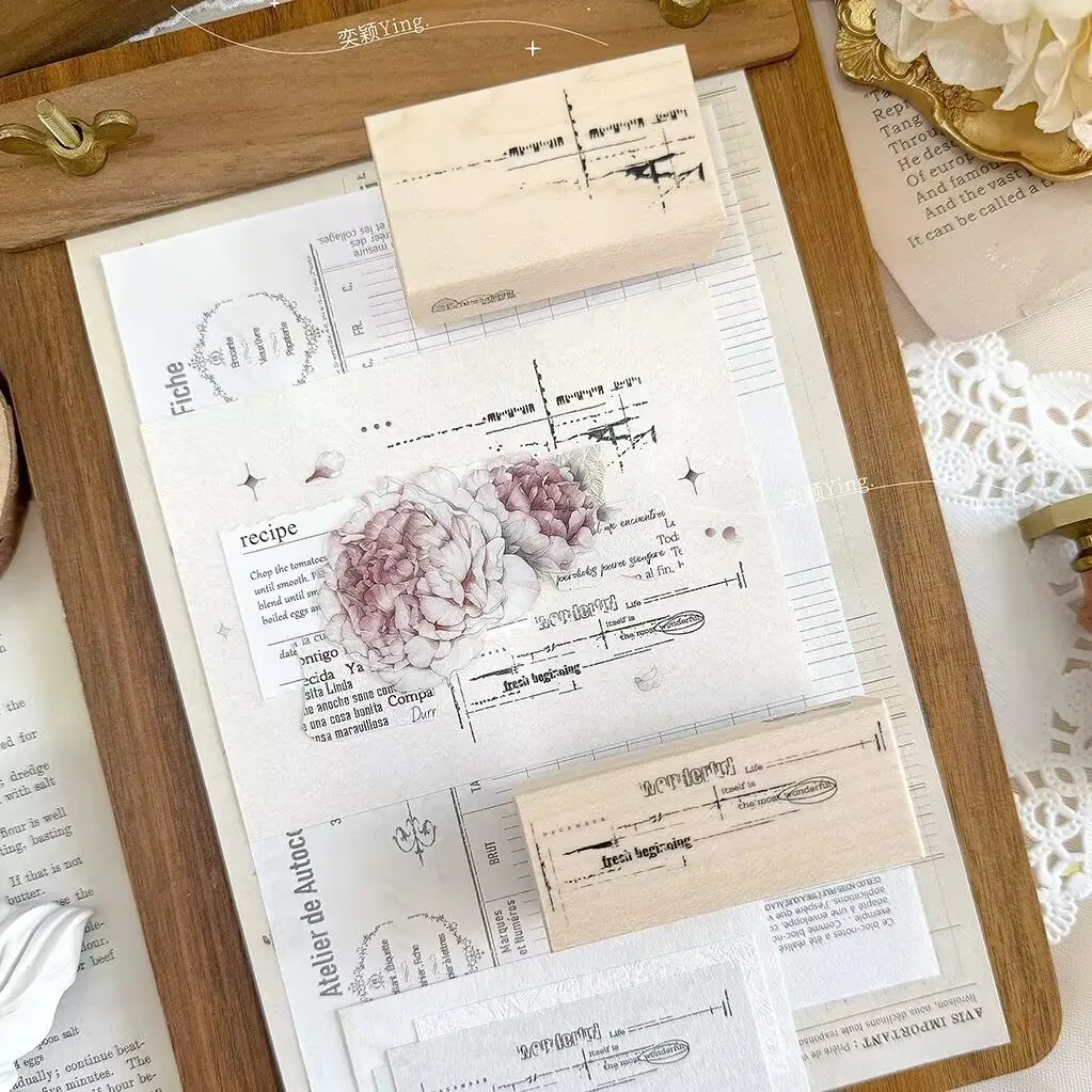 YiYing Studio Vintage The Hope From رسالة ختم مطاطي خشبي لصنع بطاقات ألبوم الصور بنفسك #2