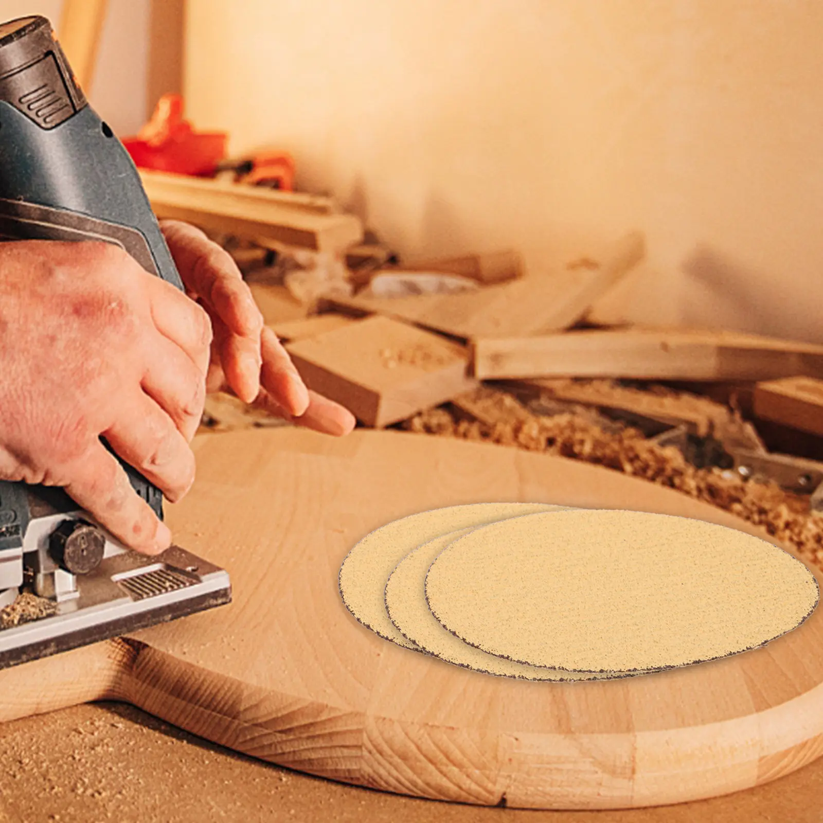

10pcs Adhesive Sandpaper 40 Grit 6 Inch Round Sanding Discs Self Sticking Abrasive Sheets For Drill Sander Angle Grinder Sanding