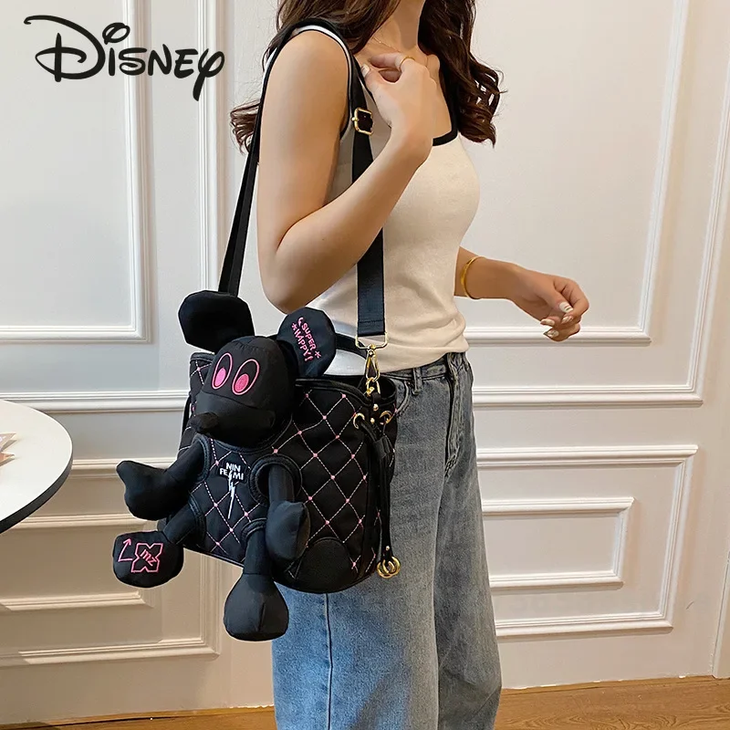 Disney Mickey 2024 New Women\'s Crossbody Bag Fashion High Quality Doll Handbag Cartoon Large Capacity Women\'s Storage Bag