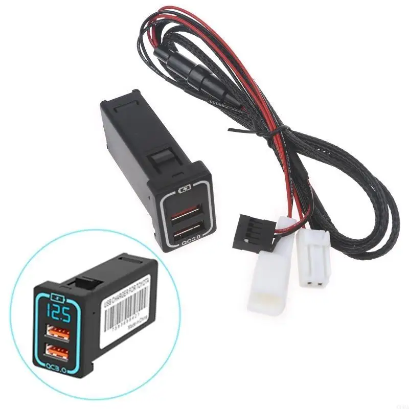 

C63A Quick Dual USB Port Socket with LED Display forToyota