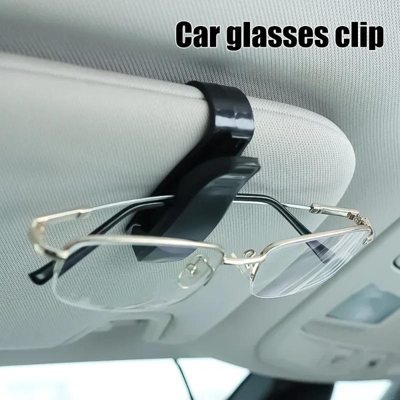 1-5PCS Universal Auto Sun Visor Glasses Car Accessories Box Sunglasses Clip Card Ticket Holder Stand Fastener Case Eyeglasses