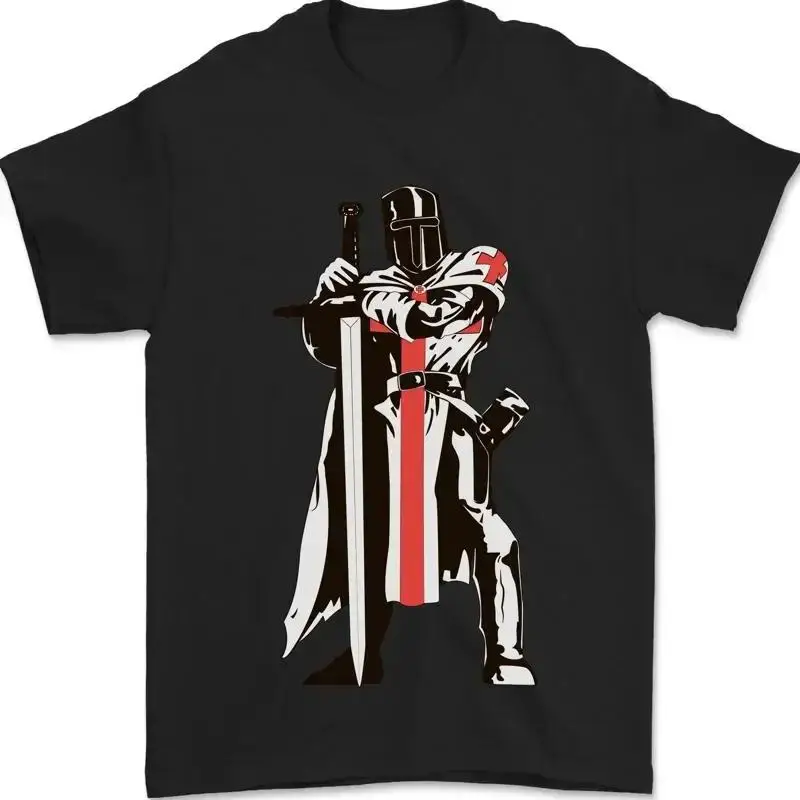 St Georges Day Knights Templar Sword Mens TShirt 100% Cotton