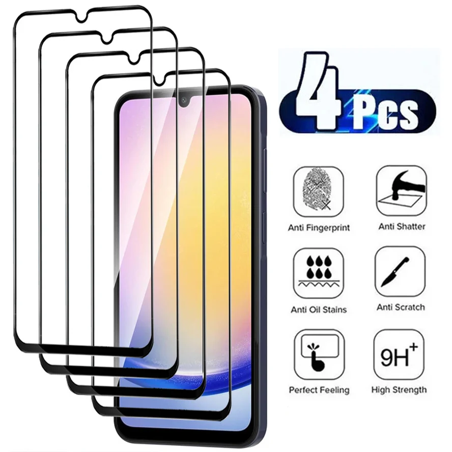 

4 Pcs, Protective Glass for A05 A05s A15 A25 A35 A55 Tempered Film A35 5G Samsung Galaxy A25 5G Screen Protector Samsung A15