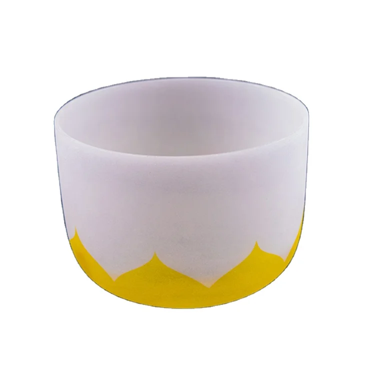 Frosted 7-color lotus and chakra design singing bowl manufacturer supply