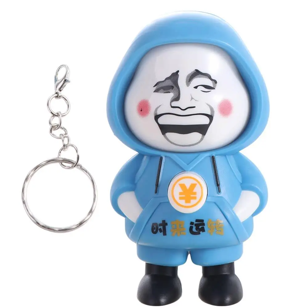 With Keychain Face Changing Pendant Chinese Style Plastics Cartoon Keychain 3 Facial Mini Face Changing Playing Supplies