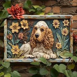 Vintage English Cocker Spaniel Sign - Perfect For Spring & Summer Decor, Garden, Classroom | Unique Thanksgiving Gift For Girls