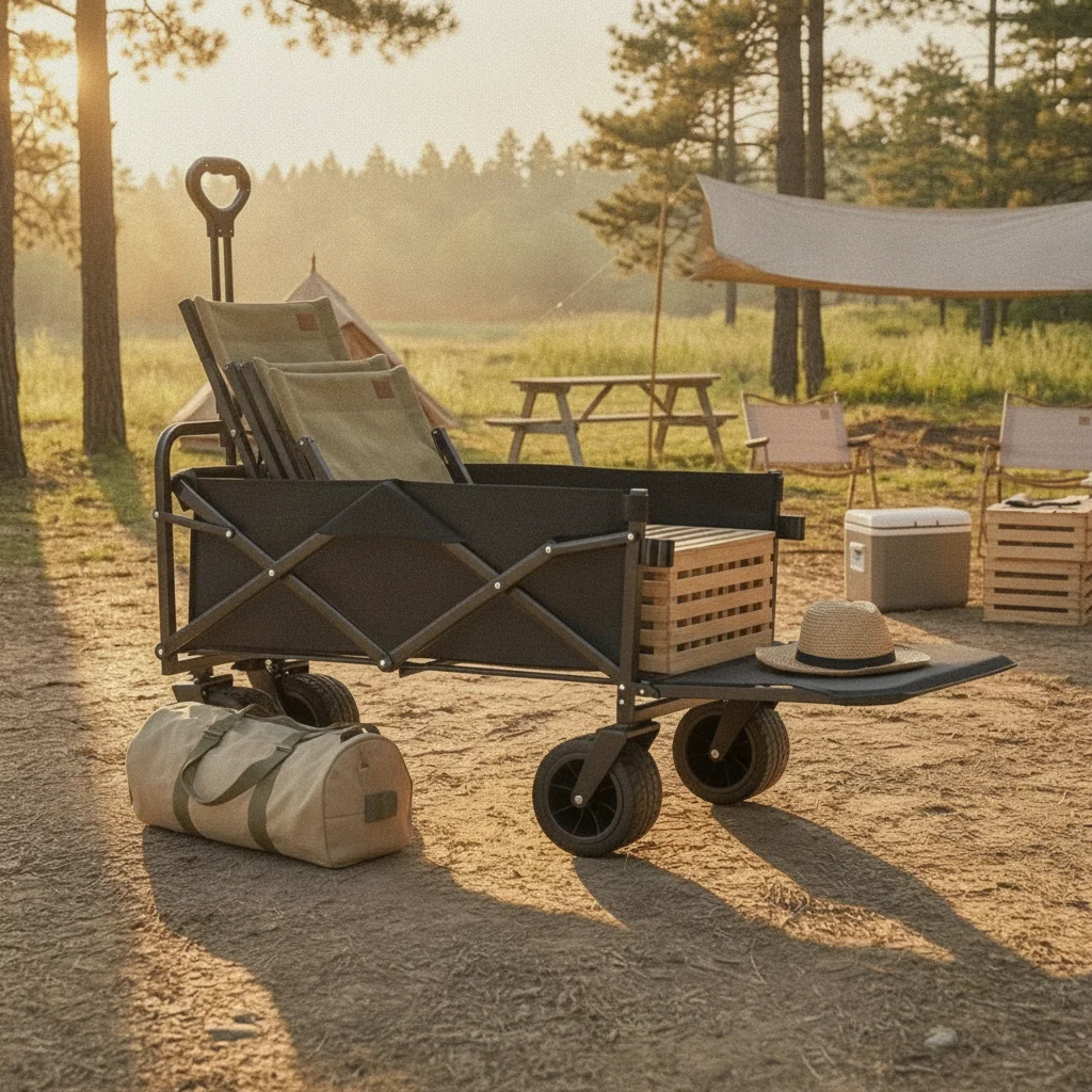 Jinli Outdoor Camping - Foldable Camping Wagon Steel Frame Heavy