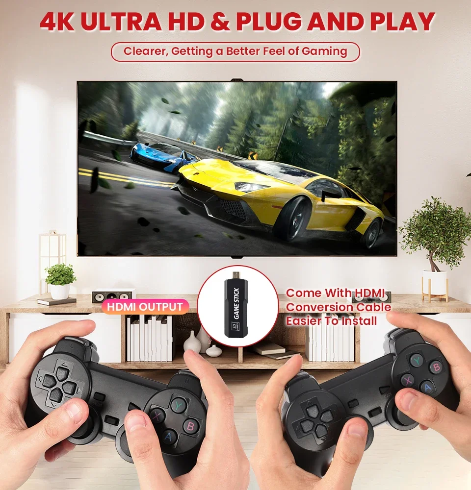 X2 Plus 256G 50000 Game GD10 Pro 4K Game Player 3D HD Retro Video Game Console Wireless Controller TV 50 Emulator For Kids Gifts