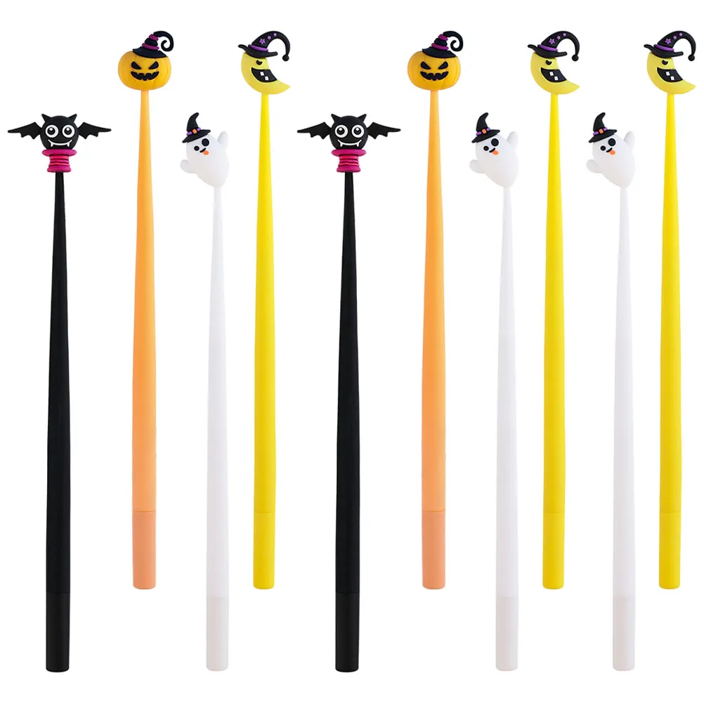 

10 Pcs Silicone Pen Cute Pens Kawaii Ballpoint Cartoon Gel Ink Office Writing Drawing