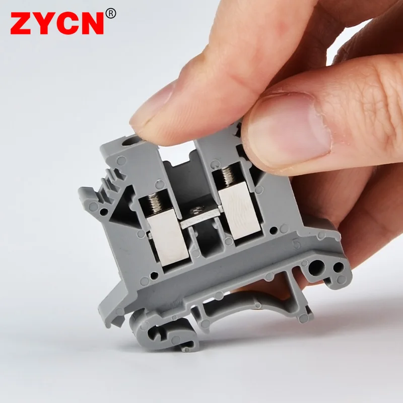 10Pcs Din Rail Terminal Block UK-2.5B Wire Electrical Conductor Universal Connector Screw Connection Strip 2.5mm²