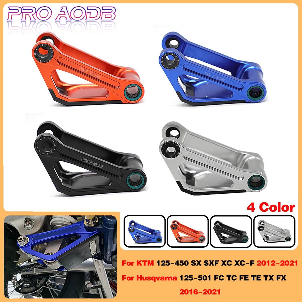 

For KTM SX 125 150 250 XC 300 SX-F XC-F 250 350 450 2012 2013 2014 2015-2021 Motorcycle Rear Lowering Kit Lower Link Adjustable