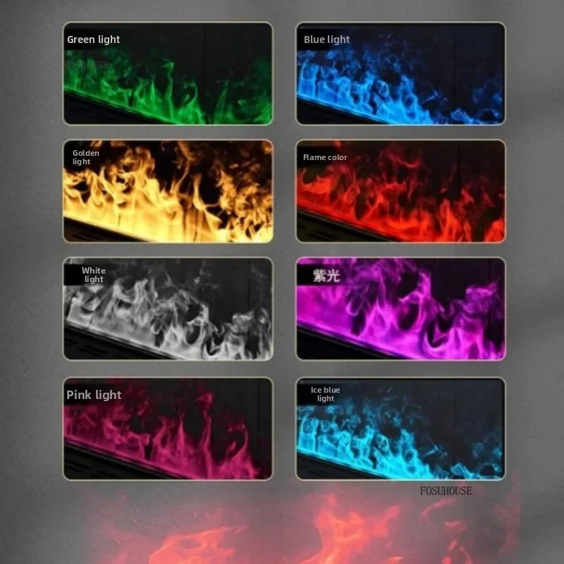 مدفأة المياه ثلاثية الأبعاد الديكور الداخلي غرفة المعيشة المنزلي المواقد البخارية جزءا لا يتجزأ من مدفأة رذاذ لهب واقعية