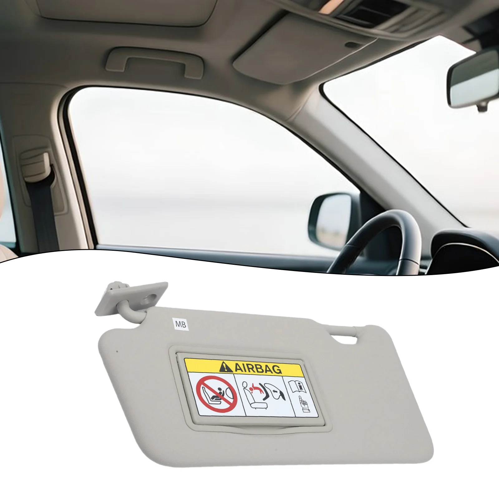 For Nissan For Versa 2015 2019 Sun Visor with Makeup Mirror 964003AW2A Replacement Part Car Interior Accessory