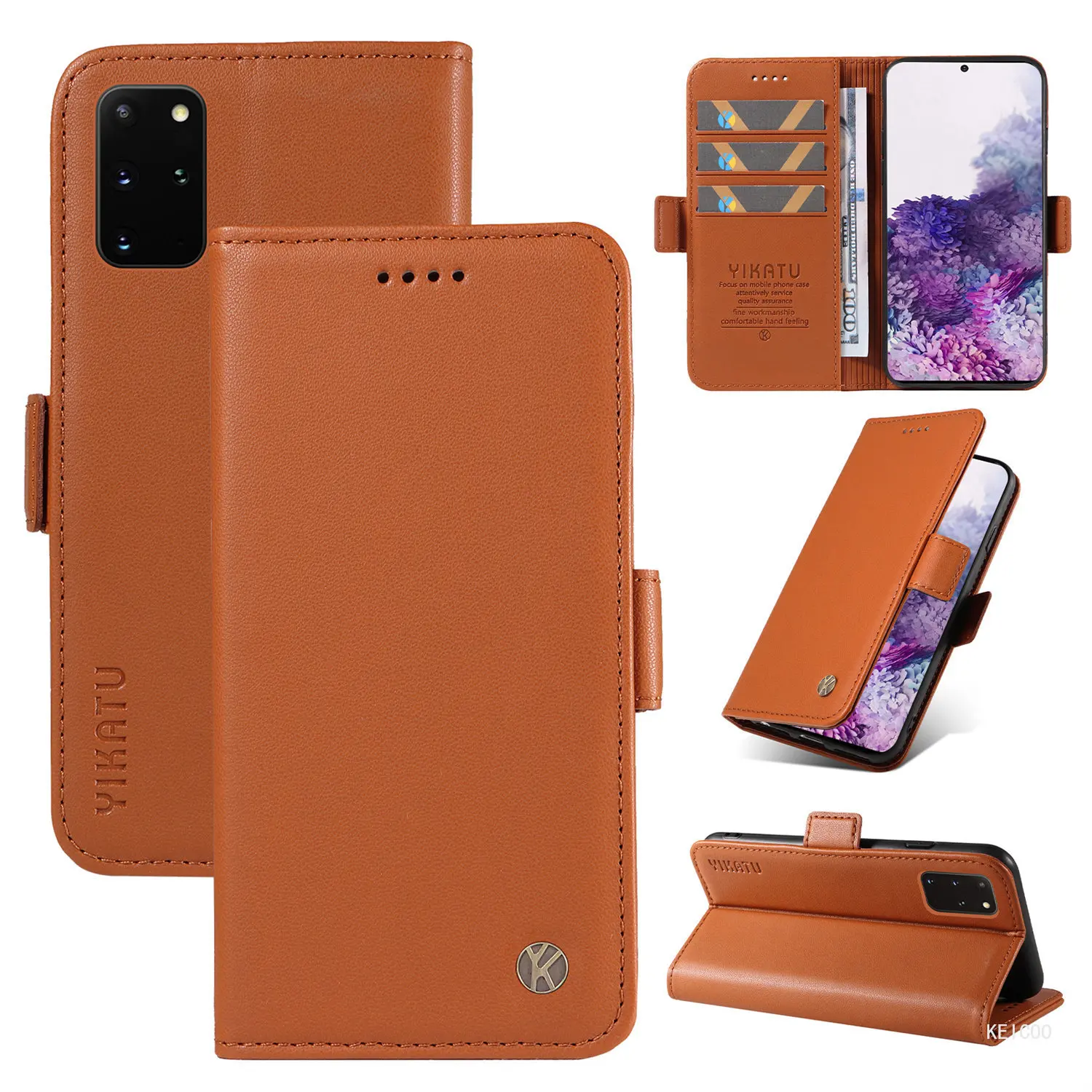 Fundas Magnetic Flip Cover Protective Shell Holder for Samsung Galaxy S9 S20 S20Plus S20Ultra SM-G980 G985 G985F Leather Case