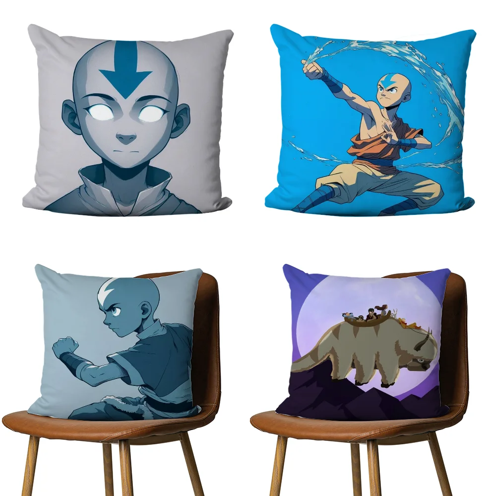 

Anime A-Aang Pillow Case DIY Pillowcase Home Office Decorative Pillowcase Bedroom Sofa Car Cushion Cover 45x45 cm