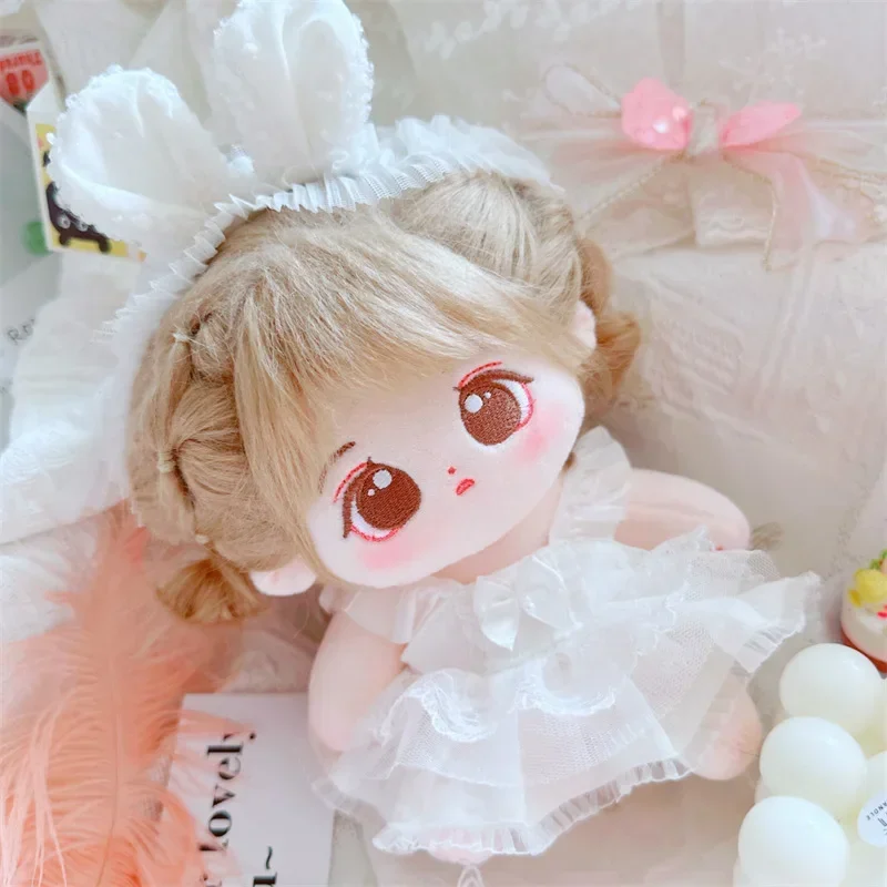 

20cm Plush Toy Cute Cotton Doll with Jointed Skeleton Anime Soft Stuffed Dress Up Doll Kawaii Collectible Doll