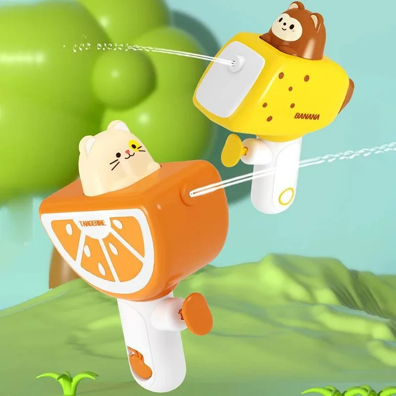 Pistola de agua ligera, juguete creativo para exteriores para niños, juguete de pulverización de agua, diversión en la playa de verano, pistola de agua portátil de dibujos animados, juguetes, regalos
