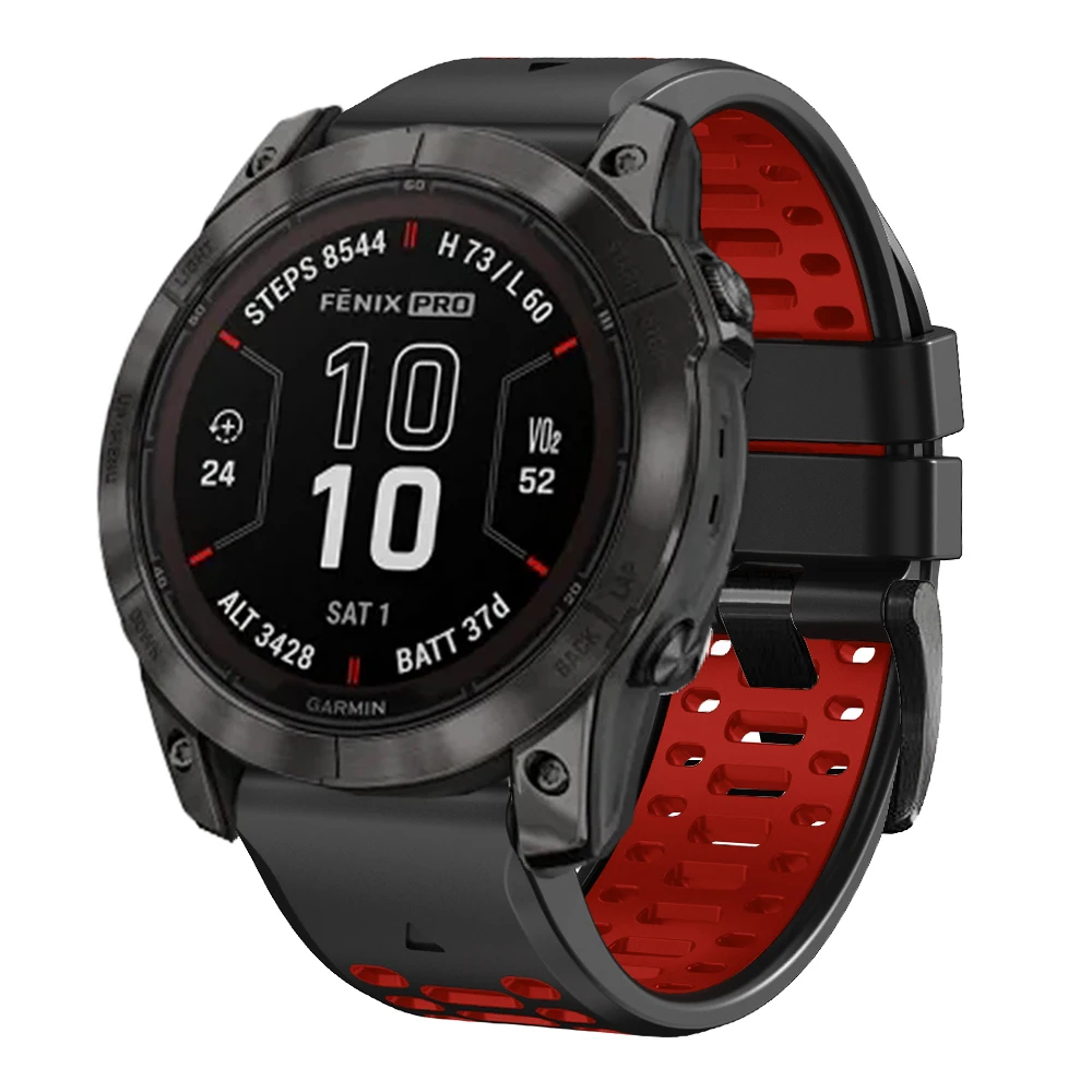 سوار ساعة سيليكون للغارمين فينيكس ، سوار معصم ، فينيكس 7X ، 7 ، 6x ، 6 Pro ، 5X Plus ، 3 ساعات ، 47 x ، Epix Gen 2 ، MK2i ، Tactix ، 26 ، 22 أو