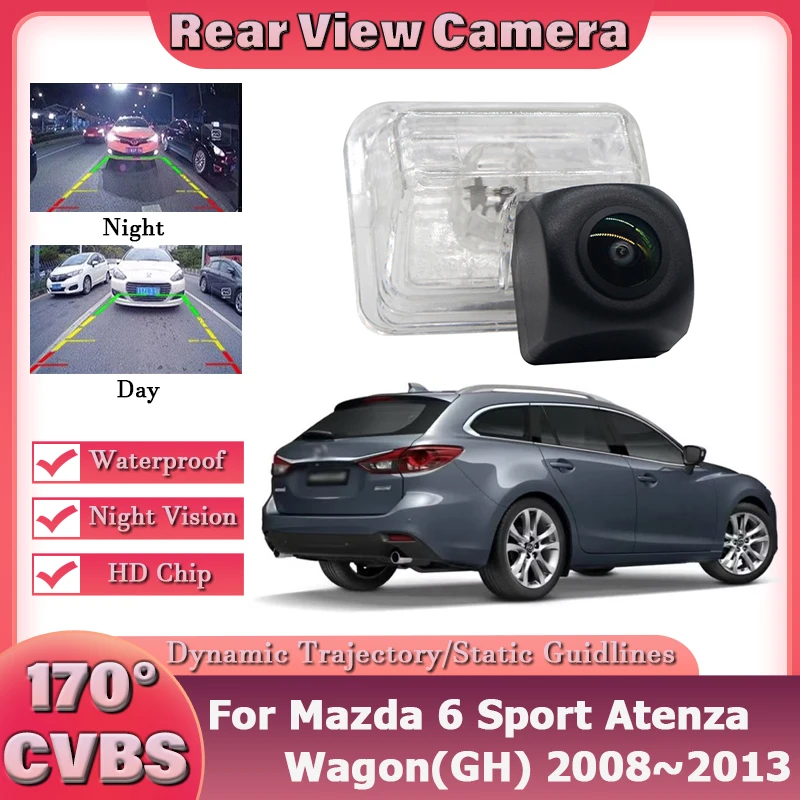 

Камера заднего вида для Mazda 6 Sport Atenza Wagon (GH) 2008 ~ 2013 170 ° Объектив «рыбий глаз» CCD ночного видения обратная резервная парковочная камера