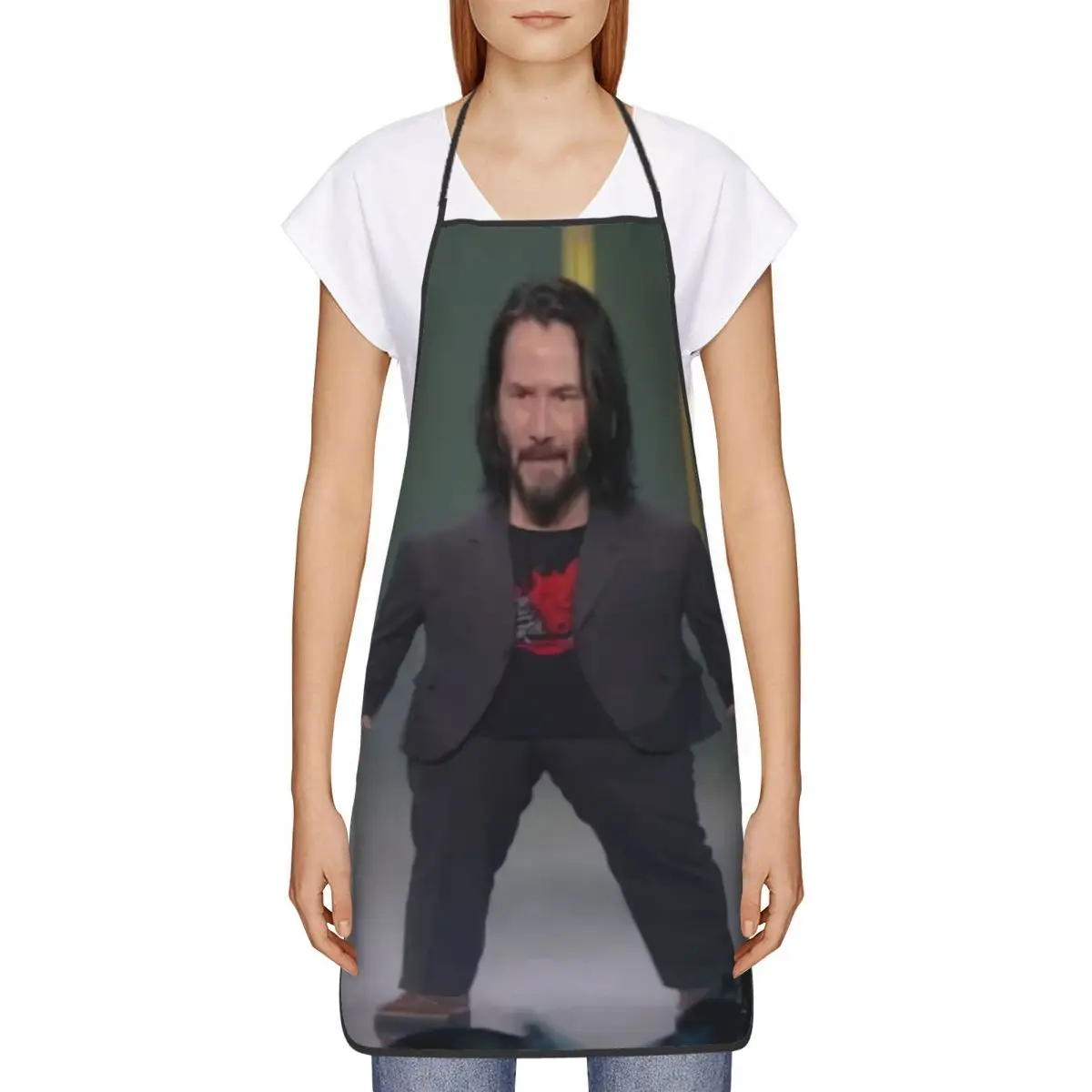 Mine Keanu Reeves Apron Women Men Unisex Bib Kitchen Cooking Tablier Cuisine Chef Painting