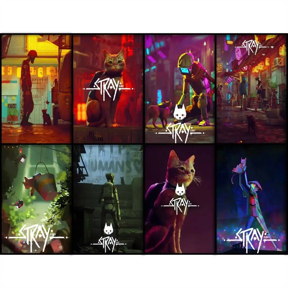 

Video Game S-Stray Poster Painting Stickers Dorm Living Room Wall Decoration Gift Home Art Aesthetic