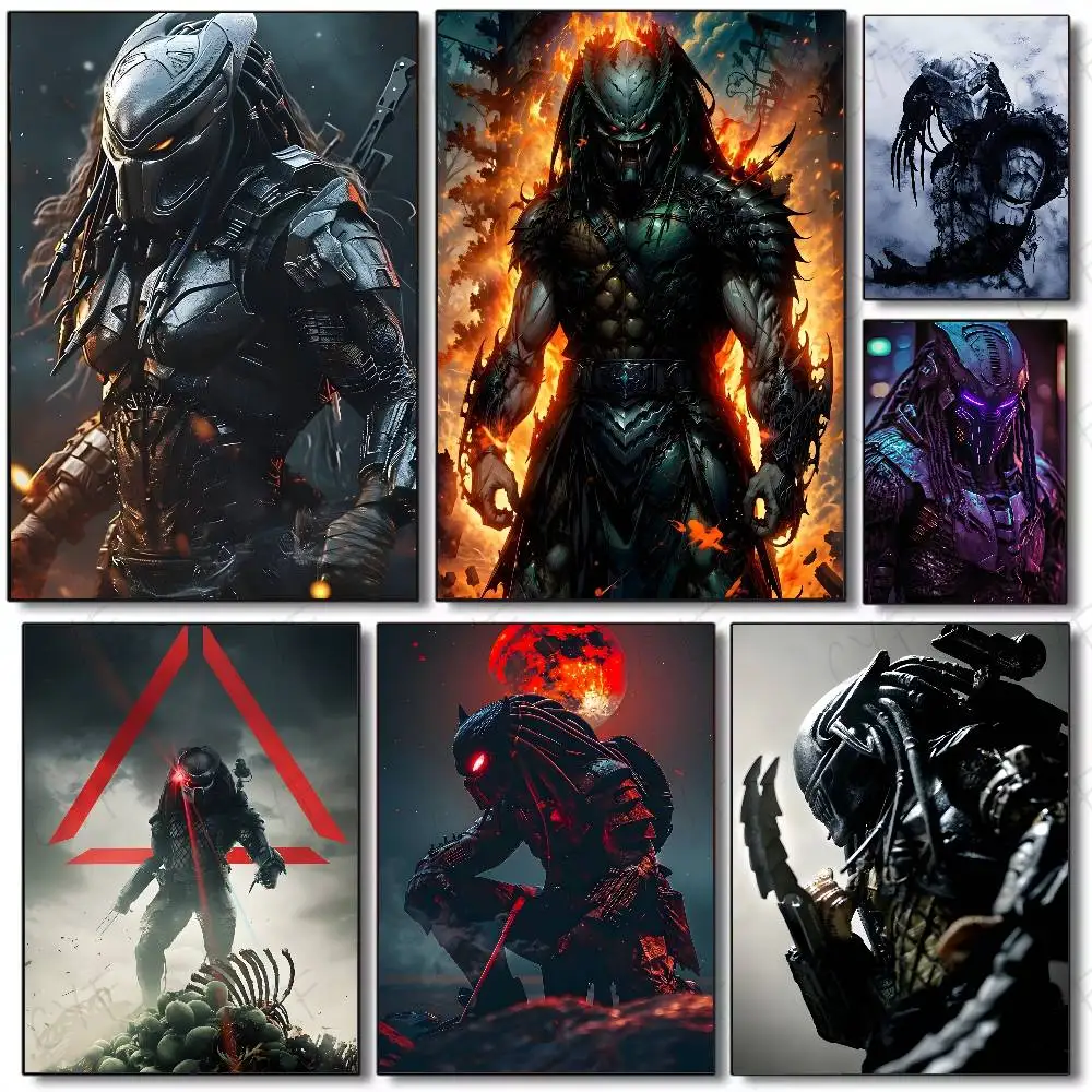 Póster de películas de terror de acción Yautja P-Predator-MT, pintura artística con impresiones, regalo de decoración para el hogar, dormitorio y sala de estar