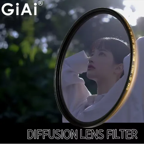 GiAi White Professional Spray Soft Lens Filter Diffusor Objektivfilter 1 Stop für Nikon Sony Canon 67mm 72mm 77mm 82mm 86mm 95mm