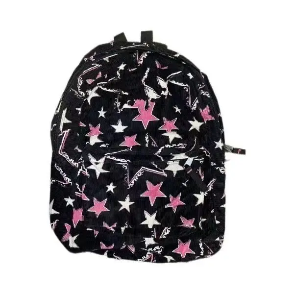 BOMO Y2k Star Womens Backpack High Street Fashion Mix Colours Backpacks for Ladies Aesthetic Prints Versatile Casual Female Bag