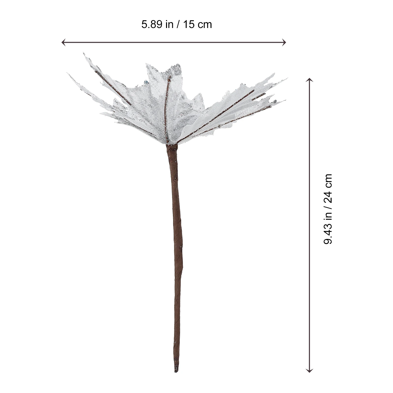 

2 Pcs Christmas Decoration Artificial Flowers Decorations Faux Flannel Fake for