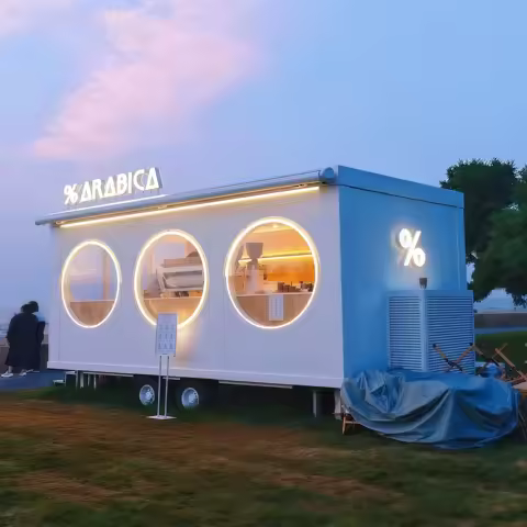 Portable Outdoor Kitchen Food Truck Trailer Cart Mobile Snack Bar Ice Cream Truck Tent Caravan - Ideal for Camping And Catering