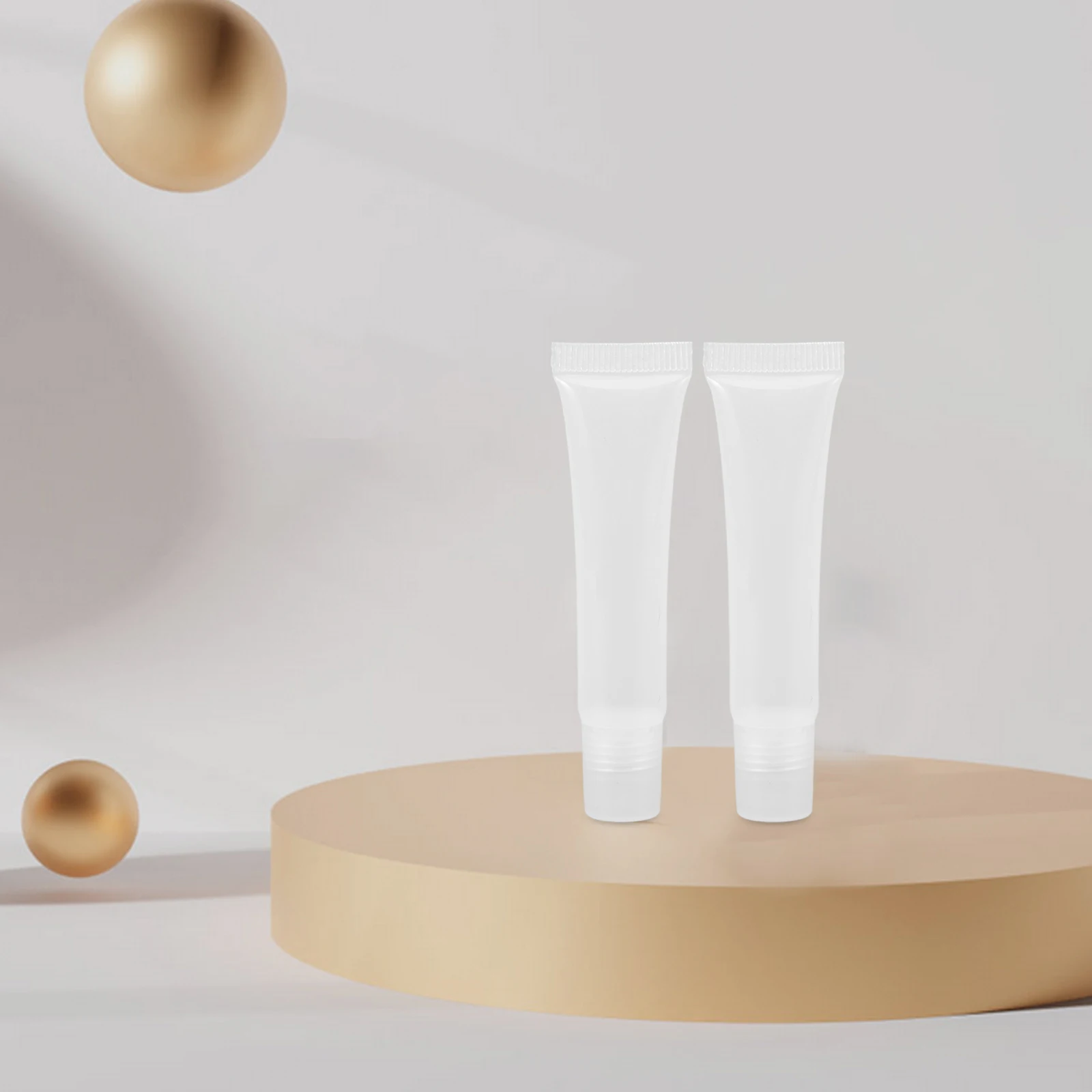 50pcs Empty Lip Balm Tubes Transparent Containers Leak Proof Refillable Travel Tubes For Lip Gloss Body Lotion Sample