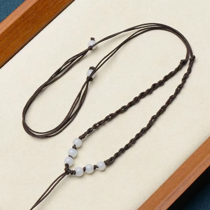 Wholesale Hand-woven Pendant Lanyard Jade Pendant Jadeite Necklace Rope Pendant Men's and Women's Neck Rope