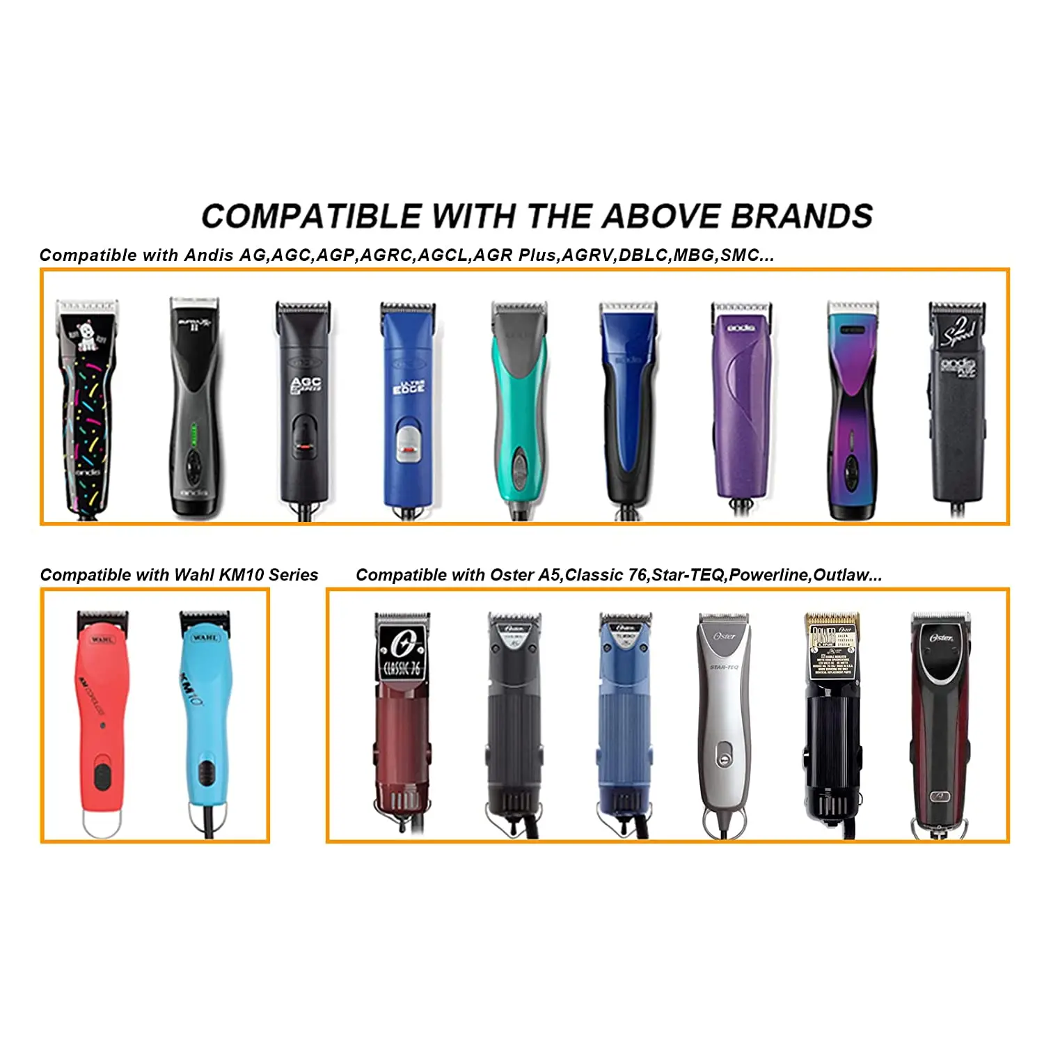 Detachable Replacement Ceramic Blade compatible with Andis AGC,BDC,BGC,MBG Series,oster Classic 76/Star-Teq/Power-Teq Clippers