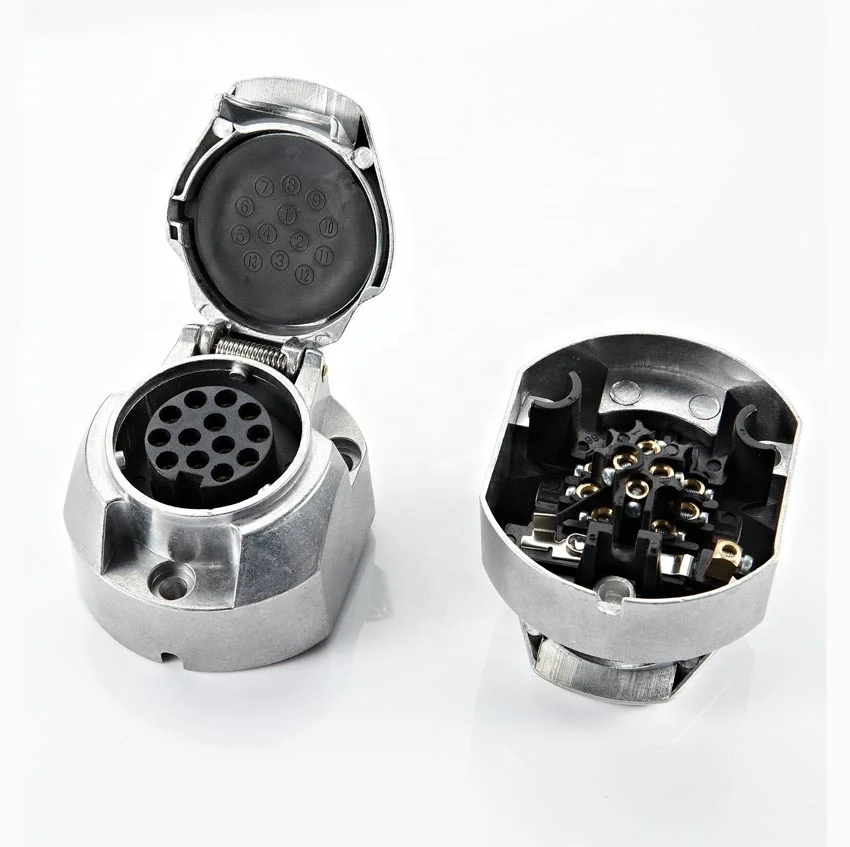 Wholesale 13Pin Metal Trailer Socket with Anti-Fog Function Aluminium Alloy 13 Way Lights Connectors  Waterproof & Exquisite - view 3