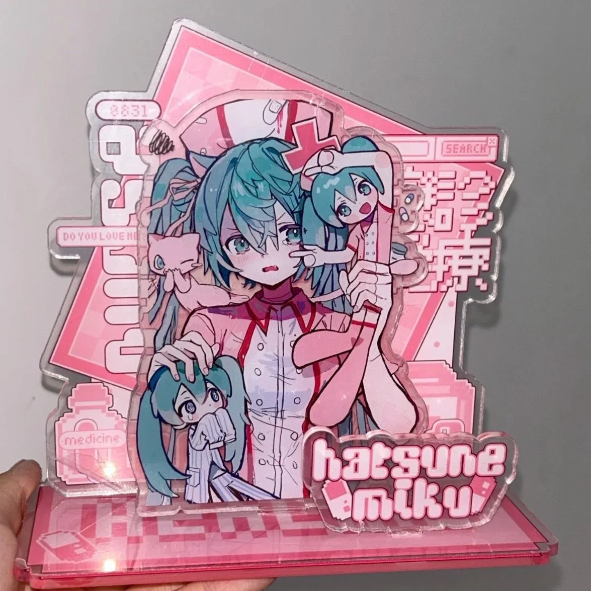 Hatsune Miku Acryl Stehendes Schild Miku Anime Peripheriegeräte Niedliche Cartoon Weihnachten Ornament Originalität Persönlichkeit Acryl Halterung
